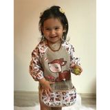 UmBaby Karaca Sıvı Geçirmez Bebek Mama Önlüğü 6-24 Ay | Blw Beslenme ve Etkinlik Önlüğü - Kahverengi - Standart