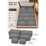 umbellatum 6 Parça Hurç Seti Baza Altı Düzenleyici Yorgan Battaniye Saklama Çantası Organizer Set