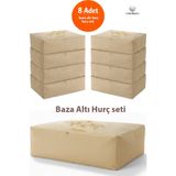 umbellatum 8 Adet Açık Bej Baza Altı Düzenleyici Hurç Baza Altı Büyük Boy Saklama Hurcu