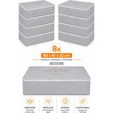Umbellatum 8 Adet Gri Baza Tipi Hurç 64X46 x 22 cm Baza Altı Büyük Boy Saklama Hurcu