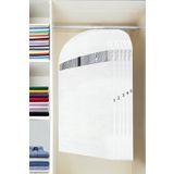 umbellatum Elbise Kılıfı 5'li 60x100 Cm Bej Pencereli Beyaz Renk Dolap Düzenleyici Organizer hurç