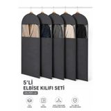 umbellatum Elbise Kılıfı 5'li 60x100 Cm Pencereli Dolap Düzenleyici Organizer hurç | Gamboç Antrasit