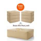 umbellatum Hurç Baza Altı Düzenleyici 6 Adet Set Bej Renk Büyük Boy