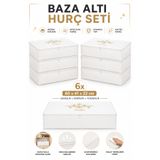 umbellatum Hurç Baza Altı Düzenleyici 6 Adet Set Beyaz Renk Büyük Boy