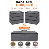 umbellatum Hurç Baza Altı Düzenleyici Hurç 6 Adet Set Antrasit Renk Büyük Boy