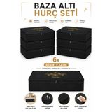 umbellatum Hurç Baza Altı Düzenleyici Siyah 6 Adet Set Siyah Renk Büyük Boy