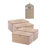 umbellatum Hurç Organizer Saklama Çantası 4 Adet 64x41x35 Cm Ve 1 Elbise Kılıfı 5'li Set