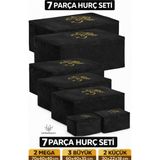 Umbellatum Hurç Organizer Seti 7 Parça | 2 Mega 3 Büyük 2 Küçük | Baza Altı & Dolap Içi Düzenleyici - Siyah - 7'li