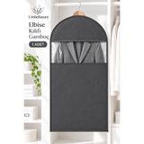 umbellatum Takım Elbise Kılıfı Gamboç 1 Adet 60x100 cm PVC Pencereli Ceket Takım Elbise Saklama Kılıfı Dolap İçi Düzenleyici Organizer Hurç Gri