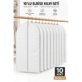 umbellatum Takım Elbise Kılıfı Gamboç 10 Adet 60x100 Cm Dolap Düzenleyici Organizer Bohça Hurç Ceket Kıyafet Saklama Çantası