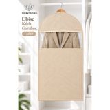 umbellatum Takım Elbise Kılıfı Gamboç Bej 1 Adet 60x100 cm PVC Pencereli Ceket Saklama Dolap İçi Düzenleyici Organizer Hurç