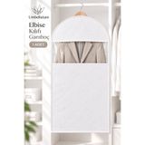 umbellatum Takım Elbise Kılıfı Gamboç Beyaz 1 Adet 60x100 cm PVC Pencereli Ceket Saklama Dolap İçi Düzenleyici Organizer Hurç