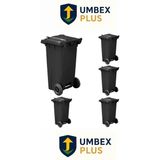 Umbex Plus 120 Lt Siyah Çöp Konteyneri