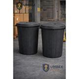 UMBEX PLUS -50 lt Çöp Kovası Kapaklı(Koyu grı)