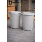 UMBEX PLUS -70 lt Plastik Kapaklı Çöp Kovası (Acık grı)