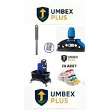 Umbex Plus Çift Kovalı Krom Temizlik Arabası Paspas Arabası Islak Mop Seti 20 Islak Mop