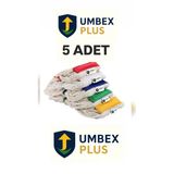 Umbex Plus Islak Saçaklı Temizlik Arabası Dar Mop 350 Gr Mop Yedeği Ekstra Karbeyaz Yüzey Temizlik 5'Li Paket