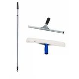 Umbex plus Profesyonel Pencere,Cam,Ayna Temizleme Seti,Duş Ve Cam Için Cam Sileceği 35Cm Çekçek,Peluş 4Lü Bez