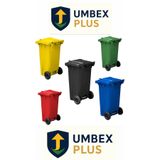 UMBEX PLUS UMBEX 5 ADET Plastik Çöp Konteynerı Çöp Kovası 120 Lt Isıya Karşı Dayanıklı 5 Adet