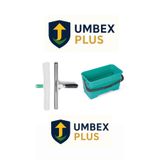 UMBEX PLUS UMBEX Profesyonel Ev Temizleme Cam Temizleme Seti 35 cm Çekçek + 35 cm Peluş + 20 lt Kova