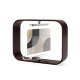 Umbra Bellwood masa resim çerçevesi, iki taraflı resim çerçevesi, ahşap, antika ceviz, 10 x 15 cm