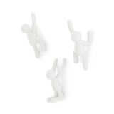 Umbra Buddy Hooks, Montlar, Atkılar, Çantalar, Sırt Çantaları, Havlular ve Daha Fazlası İçin Dekoratif Duvar Kancaları, 3'lü Set, Beyaz