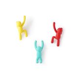 Umbra Buddy Kanca - Ceketler, şallar, çantalar, sırt çantaları, havlular ve daha fazlası için dekoratif duvar askısı, 3'lü set, renkli sınıflandırılmış, M