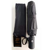 Umbrella Düz Şemsiye Siyah Saplı Tam Otomatik Rüzgarda Kırılmayan Kumaş Siyah Pongee Kumaş