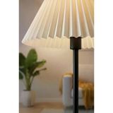 Umbrella Pileli Lambader Başlığı Kısa Kırma Kumaş İthal Krem Çap 36 cm LAM12