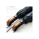 Umbrella Tam Otomatik Ahşap Sap 8 Telli Düğmeden Aç Kapa Rüzgarda Kırılmayan Şemsiye