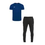 UMBRO Erkek Dar Paça Eşofman Altı - Regular T-shirt Takım Günlük Kullanıma Uygun TF0088-TD0092