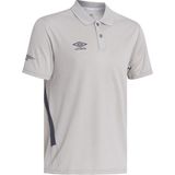Umbro Erkek Gri Polo Yaka Spor T-Shirt - TF-0208 Umbro Camp Polo T-Shirt Grey - Erkek Gri Polo Yaka Antrenman T-Shirtü - XS