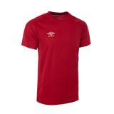 UMBRO Erkek Kırmızı Sport T-shirt - Antrenman Tişörtü Ter Tutmaz - Kısa Kollu Tişört TF0088 Training Red