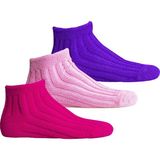 U&me Kadın Uyku Çorabı 3'lü Set 36-40 Fuşya-Pembe-Mor - Fuşya - Pembe - Mor - 36 - 40