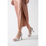UMEL SHOES Tek Bant Alçak Platform Kadın Ayakkabı topuk 9 cm
