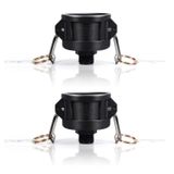 UMETASS 275 330 Galon IBC Tote Bağlantı Parçaları, Adaptör, Bahçe Hortumu için Tank Tahliye Adaptörü 2 İnç Camlock Bağlantı Parçaları 3/4 İnç Erkek Konu (2 adet 2 "ila 3/4")