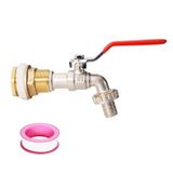 UMETASS IBC Tote Tank Adaptörü Musluk, 275-330 Galon Tote Su Deposu Adaptörü Kaba İplik S60X6 Çıkış 1/2 ", 3/4" GHT Erkek Adaptör Bağlantısı (Kırmızı Pirinç, 3/4 "Dişi Diş)