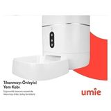 Umie Akıllı Otomatik Mama Kabı Feed Me Sesli Mesaj Otomatik Yem Kabı Wifi+Bt Tuya Destekli Kedi Köpek Besleyici - Beyaz