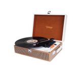 Umie Pikap Müzik Kutusu Vintage Nostaljik Retro Plak Iğne Dahil 3.5mm Bluetooth Aux Hoparlörlü Plak Pikap