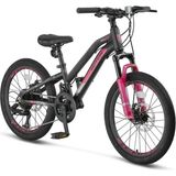 Ümit 2079 Motıon L-2d Kız Çocuk Bisikleti 254H 20 Jant 21 Vites Siyah Pembe - Çok Renkli