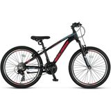 Ümit 2450 Solarıs Erkek Dağ Bisikleti 304H V 24 Jant 21 Vites Black Red - Çok Renkli