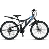 Ümit Bisiklet Ümit Blackrider 2d 26 Jant Disk Fren Çift Amortisörlü Bisiklet 2638 (155 ile 175 cm Arası Boy) - Antrasit - Mavi