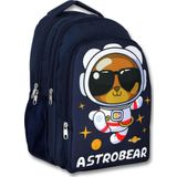 Ümit Çanta 5045 Lacivert Beyaz Üç Gözlü Erkek Çocuk Okul Çantası -Astronot Ayıcık