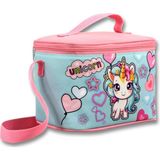 Ümit Çanta 5049 Isı Yalıtımlı Kız Çocuk (Bebek Unicorn Baskılı, Pembe Turkuaz Renkli) Beslenme Çantası - Pembe - Turkuaz