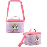 Ümit Çanta Cennec Gökkuşağı Unicorn Beslenme Çantası 23X16X15 - Pembe