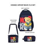 Ümit Çanta Cennec HipHop Bear Okul Çantası Seti – Sırt Çantası + Termal Beslenme Çantası + Kalem Çantası