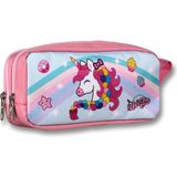 Ümit Çanta Cennec Iki Bölmeli Kız Çocuk Unicorn Kalem Çantası - A.pembe - Cupcake Unicorn