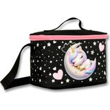 Ümit Çanta Kız Çocuk Beslenme Çantası (Thermo Isı Yalıtımlı) - Uykucu Unicorn - Siyah Pembe - 5061 - Siyah - Pembe