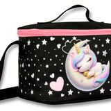Ümit Çanta Kız Çocuk Beslenme Çantası (Thermo Isı Yalıtımlı) - Uykucu Unicorn - Siyah Pembe - 5061