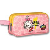 Ümit Çanta Kral Şakir Girl Power Iki Bölmeli Kız Çocuk Kalem Çantası - Pembe/sarı - Pembe - Sarı
